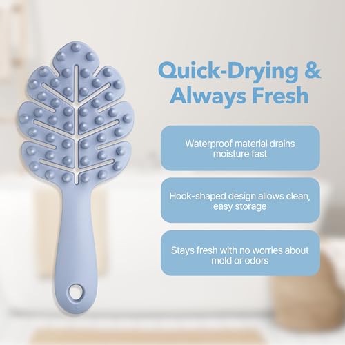Sylune Scalp Massager Brush 2-Pack – Leaf-Grip Shampoo Scrubber for Deep Clean & Hair Care, Gentle for All Hair Types