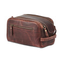 KomalC Travel Toiletry Bag – Premium Leather Dopp Kit for Men & Women with Water-Resistant Lining & Spacious Zippered Organizer - style: 1 Zip Classic Dark Brown