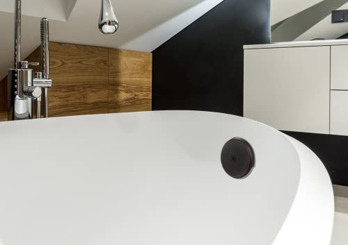 Single Hole Bathtub Drain Overflow Plate with One Matching Screws, Easy to Install, Venetian Bronze - color: Venetian Bronze