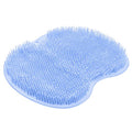 Shower Foot Scrubber Mat Back Washer Back Exfoliating Bath Wash Pad Wall Mounted Slip Suction Cups Foot Scrubber for Use in Shower Cups Foot Cleaner for Men and Women - color: Pale Blue