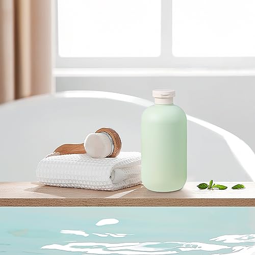 6.8 oz Plastic Travel Shampoo Bottles, Refillable Flip Cap Squeeze Bottles for Toiletries, Large Leakage-proof Travel Shampoo and Conditioner Container (Blue and Green) - color: Green+Blue, size: 200ml/6.8oz