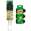 Libman Dishmatic I-Stand Dish Wand Kit, Kitchen Cleaning Scrub Brush with Handle and Soap Dispenser for Scrubbing and Washing Dishes, Refillable Standing Dispensing Scrubber Brushes, 3 Sponge Refills - style: Dish Wand Kit