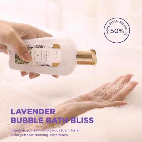 Spa Luxetique Gifts for Women Lavender Gift Baskets for Women 15pcs Bath and Body Work Gift Set With Tote Bag Bath Sets for Women Mothers Day Gifts for Her