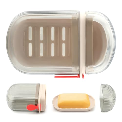 2 Pcs Travel Soap Case,Versatile Portable Travel S-OAP Box Leakproof Soap Container with Lid for Bathroom Shower Gym School Camping Vacation and Outdoor Activities(Size:2 pcs)