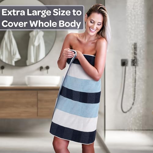 Lavish Home 2-Piece Towel Set - 35x70in Extra Large Bath Towels - 500 GSM 100% Cotton Bathroom Accessories - Absorbent Bath Sheets for Shower, Gym, Spa, and Dorm Room (Navy) - color: Navy Blue