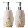 Soap Dispensers 350mL 11OZ, 2 PCS Luxurious Ocean Hand Dish Lotion Shampoo Soap Dispenser Jar, Sea Shell Soap Pump Bottles for Kitchen Bathroom Countertop Beige - color: Beige 1