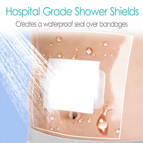 Large Incision Bandage with Center Pad 10.2"x10.2" Waterproof Bandages Wound Cover for Showering, Shower Shield Protector Water Resistant Barrier Patches Post Surgical Pacemaker Pack of 10 - size: 10.2"x10.2" (Pack of 10)