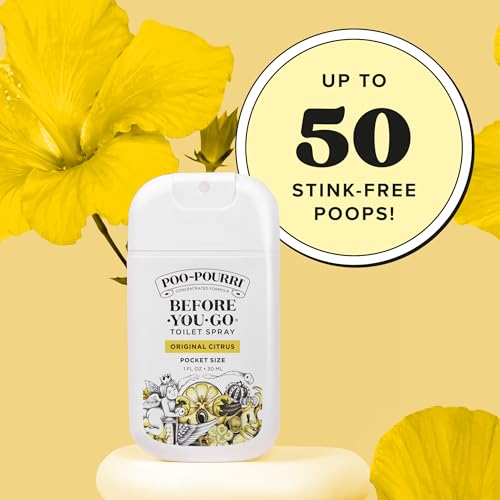 Poo-Pourri Before-you-Go Toilet Spray Bundle, Original Citrus 2 Fl Oz and Original Citrus 1 Fl Oz Pocket Travel Size - Lemon, Bergamot and Lemongrass - size: 1 Fl Oz (Pack of 2)