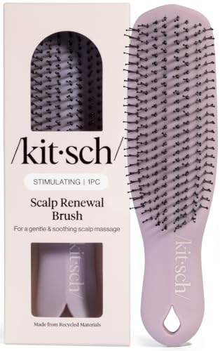 Kitsch Scalp Renewal Brush - Exfoliating & Scalp Massager for Hair Growth, Gentle Head Massage Brush to Remove Buildup, Boost Circulation & Relaxing Head Scrubber for Washing Hair - Soft Violet - color: Soft Violet