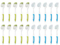 Dish Brush with Handle, Firm & Stiff Bristles Dish Scrubber for Pots, Pans & Sink Cleaning, 20 Bulk Pack - color: Yellow & Blue 20 Pack