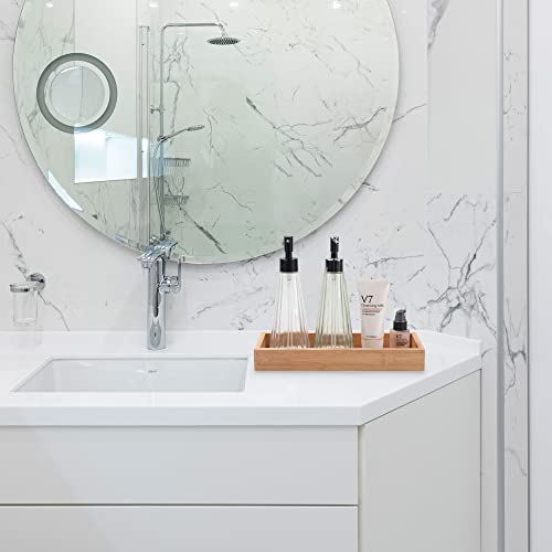 Bamboo Bathroom Tray, Bathroom Vanity Tray, Bathroom Trays for Counter, Toilet Tank Tray, Toilet Basket for Organizing (11.8 x 4.5 x 1.6 inch) - size: 11.8" x 4.5" x 1.6"