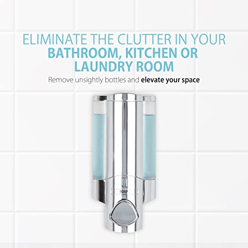 Better Living Products 76140-1 Aviva Wall Mount Soap and Sanitizer Dispenser, Chrome, 1-Chamber (Pack of 6) - color: Chrome, size: 1-Chamber (Pack of 6)