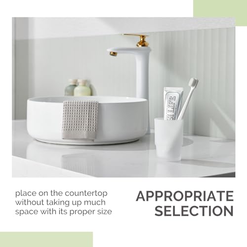 Bathroom Rinsing Cup, Angle Simple Frosted Glass Tumbler Cup, Toothbrush and Toothpaste Holder Drinking Glasses Glassware
