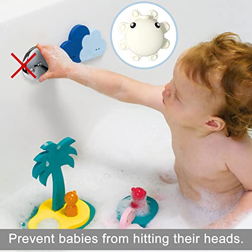 Bathtub Overflow Drain Cover Tub - tub Overflow Drain Cover, Soak Bath Overflow Drain Cover, Bathroom Spa Accessories, Adds Inches of Water for Deeper Bath (Silicone, Creamy-White) - color: Off White