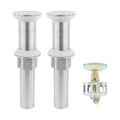 Bathroom Sink Drain,2 Pack Drain Stopper Without Overflow,Small Cap Pop Up Drain Assembly with Detachable Strainer Basket,Built-in Anti-Clogging, Stainless Steel Nut Brushed Nickel - color: 2 Pack-brushed Nickel-small Cap, style: Without Overflow