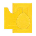 SHACOS Bathroom Rugs Set with Toilet Lid Cover | 20"x32" Bath Mats 19"x21" Toilet Lid Cover 20"x24" U Shape Contour Mat Extra Soft Absorbent Non Slip Bathroom Carpet (Yellow) - color: Yellow, size: 20"x32"+U-Shape 20"x24"+Lid Cover 19"x21"