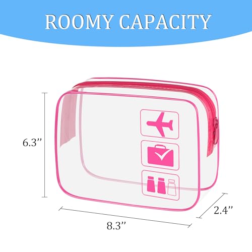 3Pcs TSA Approved Toiletry Bag, Clear Travel Toiletry Bag, Clear Makeup Bag, Waterproof Travel Makeup Cosmetic Bag, Carry On Airport Airline Quart Size Travel Bag for Women Men (Black+Pink+Blue) - color: Black+Pink+Blue