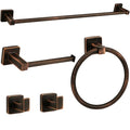 5 Piece Antique Bathroom Hardware Accessories Set Oil Rubbed Bronze,24 Inch Towel Bar Set,Towel Rack Set,Bathroom Towel Holder Set - color: Oil Rubbed Bronze