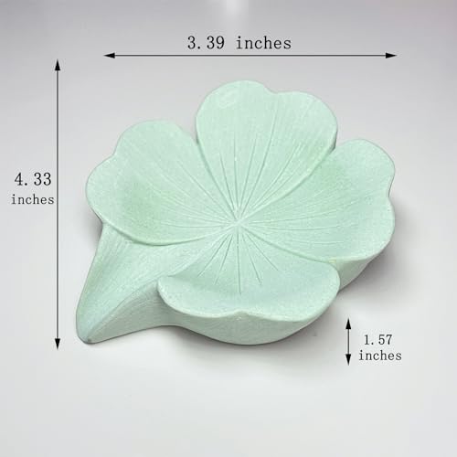 Soap Dish Soap Holder Self-Draining Soap Dish, Resin Bar Soap Holder, Lucky Four-Leaf Clover Shape Soap Tray Soap Saver for Bathroom,Kitchen,Sink,Bathtub, Easy Cleaning and Keep Dry - color: Lucky Four-leaf Clover