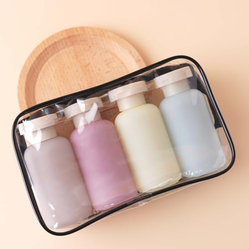Travel Shampoo Bottles for Toiletries, Leak Proof Travel Size Toiletries Bottle Containers for Shampoo and Conditioner, Reusable Squeeze Bottles, Essentials Accessories (Garden Series, 3.4oz, 4Pcs) - color: Garden Series