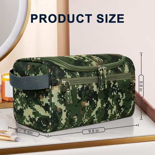 Hanging Toiletry Bag for Women and Men Traveling Makeup Large Capacity Cosmetics Portable Dopp Kit Storage Organizer Bag with Hanging Hook for Toiletries Brushes Shaving Tools - color: Camo Mosaic