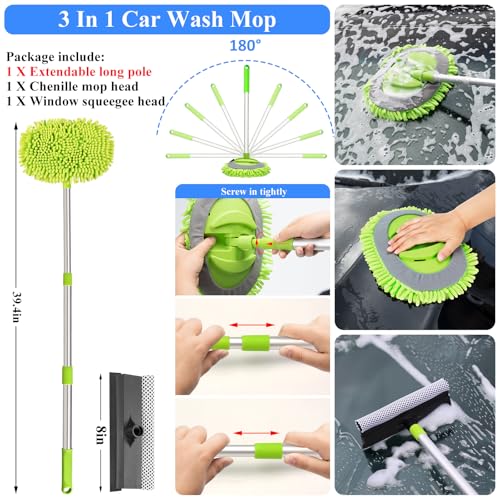 42Pcs Car Wash Detailing Kit Cleaning Set with Foam Gun Sprayer, Long-Handle Brush, Collapsible Bucket, Large Wash Mitt, Towels, Complete Interior & Exterior Car Washing Supply Set (Blue) - color: Blue, size: 42Pcs