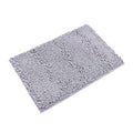 Non-Slip Bath Rug,Extra Soft Microfiber Bedroom Shag Carpet with Anti-Slip Backing,Water/Dust Absorbent Fast Dry Shower Mat,Sound Insulated Stairs Pad,Machine Washable (Grey,12 x 19 Inches) - color: Grey, size: 12"x19"
