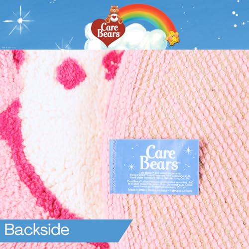 Care Bears Cheer Bear Pink Cotton Non Slip Plush Bathroom Mat Rug (Officially Licensed Product) By Franco - color: Care Bears