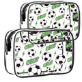 TSA Approved Toiletry Bag 3Pcs - 3 Pack Clear Travel Bags for Toiletries, Carry on Airport Airline Compliant Bag,Black - color: Black Soccer-2pcs