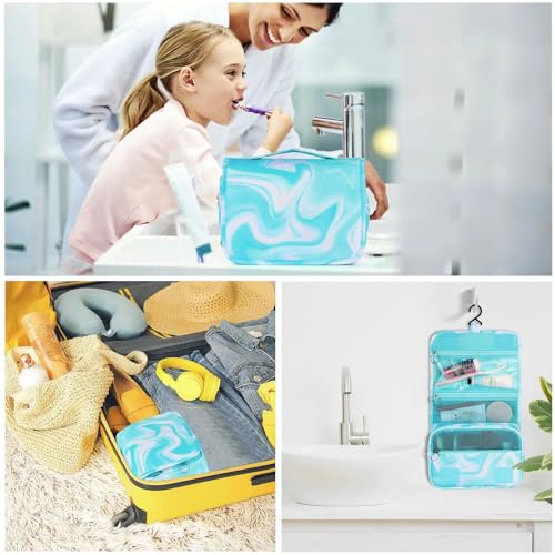 Teal Hanging Toiletry Bag for Girls, Travel Toiletry Bag for Teen Girls Cosmetic Makeup Waterproof Wash Bag Traveling Toiletries, Green - color: Teal-Green
