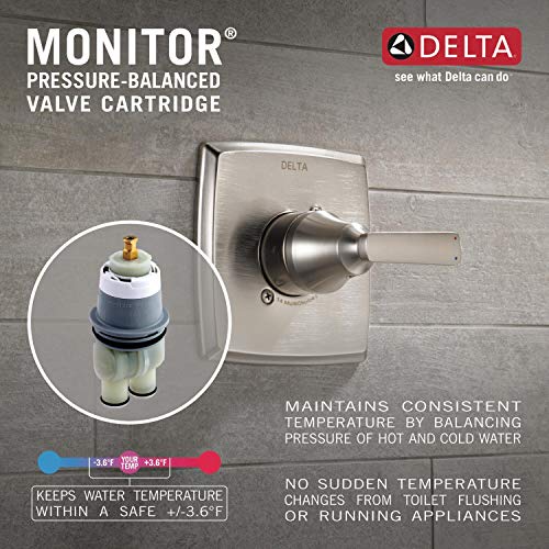 Delta Windemere 14 Series Bathtub and Shower Faucet Set, Oil Rubbed Bronze Shower Head and Handle Set, Valve Trim Kit, Oil Rubbed Bronze BT14496-OB (Valve Not Included)