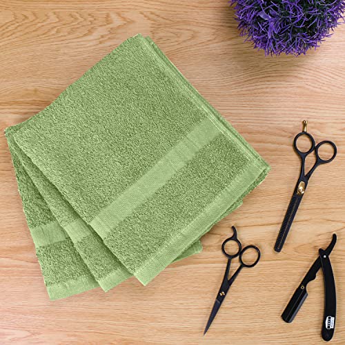 Utopia Towels, Salon Towel, Pack of 24, Not Bleach Proof, 16 by 27 Inches, Highly Absorbent Cotton Towels for Hand, Gym, Beauty, Spa, and Home Hair Care, Sage Green - color: Sage Green, size: 24 Pack