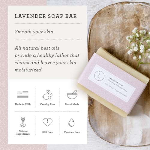 Lizush Luxury Spa Gifts for Women – 7 Piece Lavender Gift Set with Candle, Gift Baskets for Women, Body Care Set for Mom, Birthday Box, Relaxation & Self Care Spa Kit for Wife – Handmade in the USA - size: Lavender 7 Piece