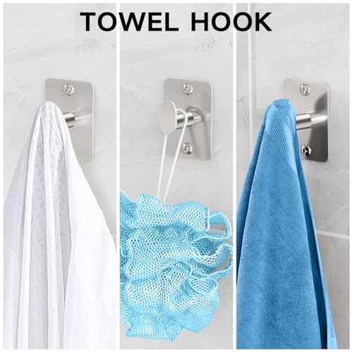 KLJKPA Brushed Nickel Bathroom Accessories Set, 4 PCS Bathroom Hardware Set | 24 inch Towel Bar, Towel Racks for Bathroom, Robe Towel Hooks, Toilet Paper Holder Wall Mounted - color: Brushed Nickel (4 Piece), size: 24 inch