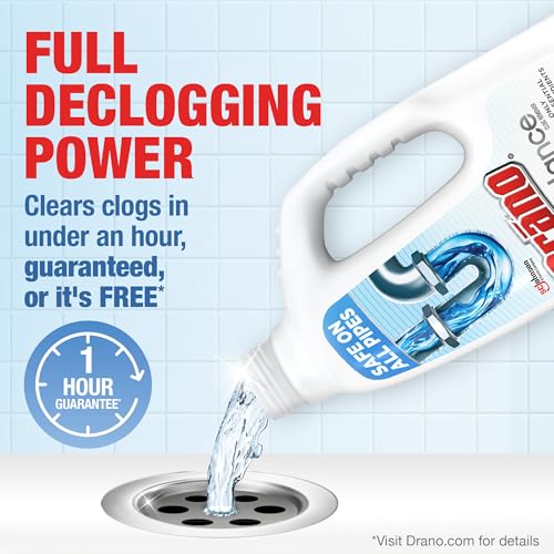 Drano Balance Drain Clog Remover and Cleaner, Non-Corrosive Formula, Safe on All Pipes and Septic Tanks, Formulated Using Only Essential Ingredients, 32 Fl Oz - size: 32 Fl Oz (Pack of 1)