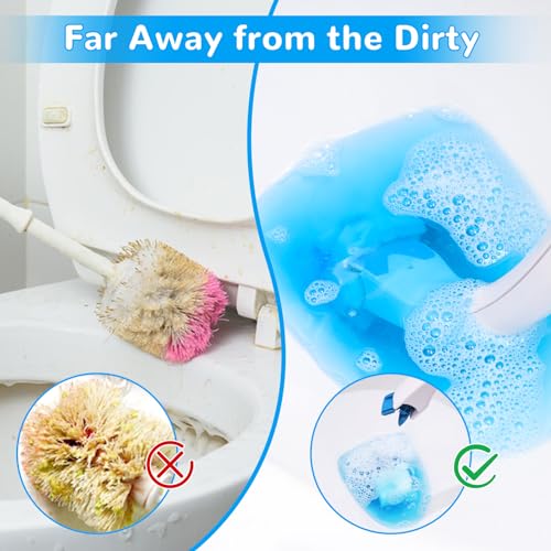 Effacera 36 Refills Disposable Toilet Bowl Paper Bulk Toilet Fresh Flushable Refills for Bathroom Toilet Brush Accessories Supplies Starter Kit - color: Original - 36 Refills (Fresh Scent)