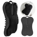 Back Scrubber Shower Bathtub Tub Body Bath Cushion Back Lumbar Support - Silicone Ergonomic Extra Large Thick Soft Seat Paded Non-Slip Suction Cups Relaxing Spa Exfloating Scrubber Mat Black - color: Black