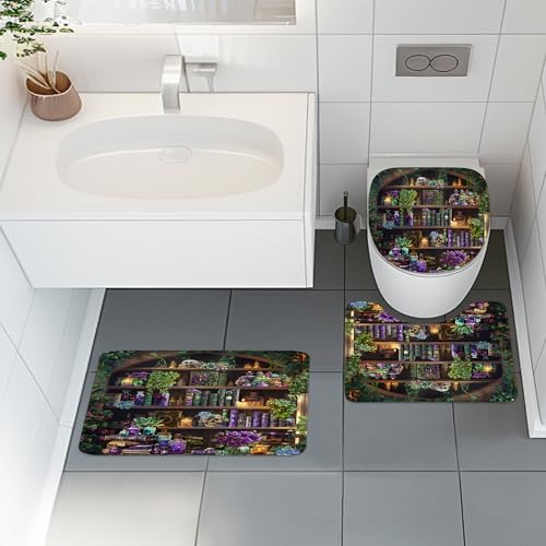 4 PCS Gothic Skull Skeleton Shower Curtain Set 72Wx72H Halloween Goth Books Bathroom Set Non-Slip Bath Rug Toilet Lid Cover U Shape Mat Complete Bathtub Accessories with 12 Hooks Bathroom Decor - color: A 04skeleton, size: 72"W x 72"L (Pack of 4)