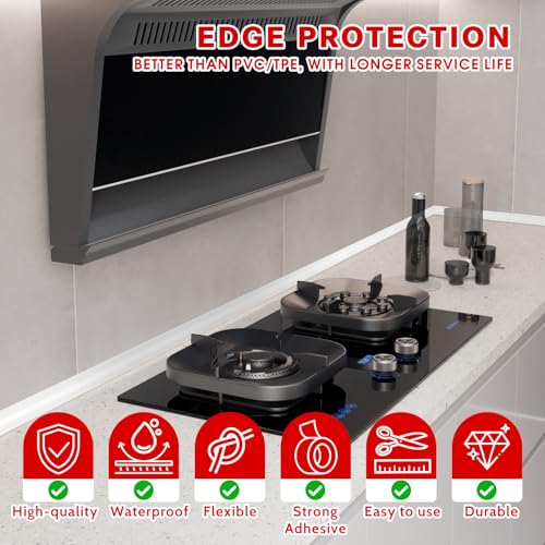 Friendship Shower Threshold Water Dam Barrier 236" Self Adhesive Water Splash Guard Edge Corners Bathroom Sink Blocker for Bathroom and Kitchen Bathtub Edge Seal Door Water Stopper Strip