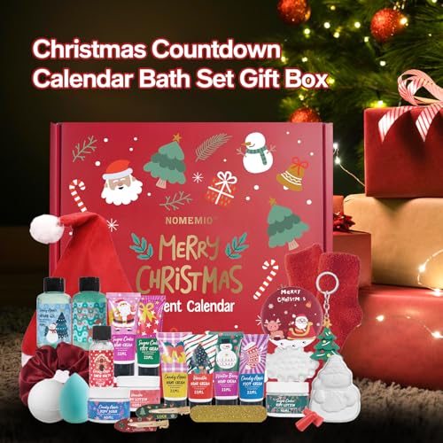 Beauty Advent Calendar 2025 for Adults Women & Teen Girls, 24 Days Bath and Body Christmas Gifts Sets for Women, Spa Gift Baskets for Her, Skincare Beauty Gifts Box Kit