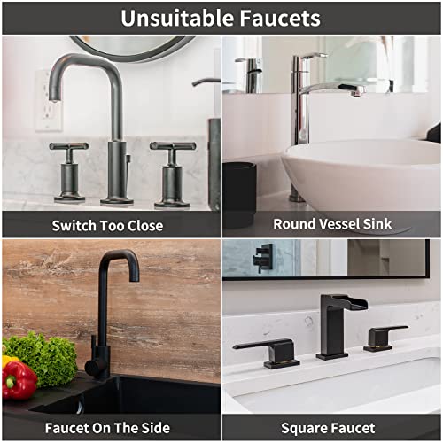 Gosmol Kitchen Faucet Sink Splash Guard Silicone Faucet Mat Clear XXL 30 In | Drip catcher tray mat, sink splash guard behind faucet area; Faucet Mat for Kitchen Sink bathroom faucet guard & draining mat