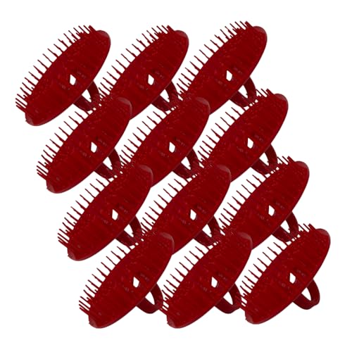 Hair & Scalp Shampoo Massage Brushes -Stimulating & Exfoliating Scalp Massager (Red, Dozen) - color: Red, size: Dozen