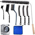 8 Pack Washing Machine Cleaning Brush, Dryer Vent Cleaner Kit, Flexible Dryer Lint Brush Vent Cleaner, Lint Trap Cleaning Tool, Household Cleaning Tools for Tile, Bathtub, Sink, Grout, Bathroom,Shower