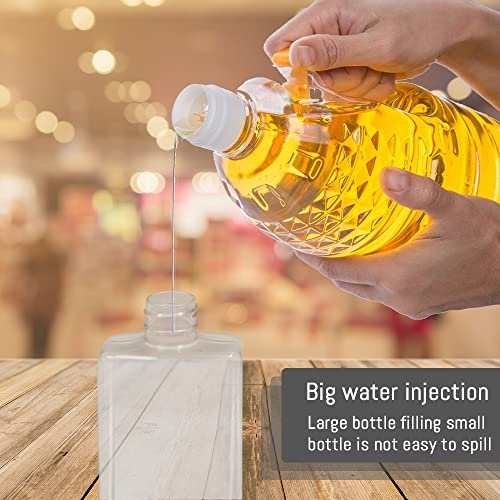 LELE LIFE 4Pcs Small Oil Dispenser Bottle for Camping, 3.4oz Leak-Proof Squeeze Condiment Bottle with Twist Top Cap, Liquid Condiment Container Dispensing Bottles for Oil Soy Sauce Vinegar - color: 4Pcs