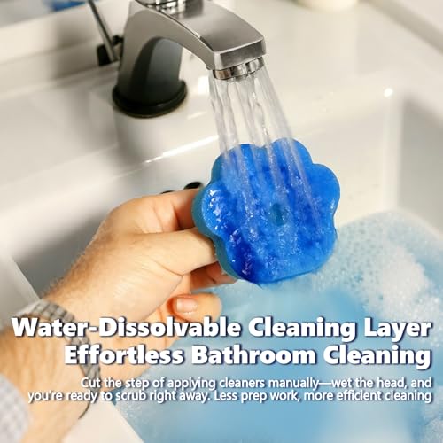 Toilet Wand Refills, 72 Count Disposable Toilet Brush Refills, Toilet Bowl Wand Refills, Scrubber Refill Pads Compatible with luluaday Wand Refill System for Sink Bathtub Wash Basin - size: 72 refills