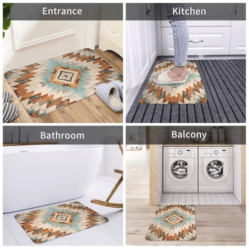 Bath Mat Cowhide Print Western Quick Dry Bathroom Rugs Non Slip Absorbent Shower Flannel Rug Floor Mat for Bathroom,Bathtub,Sink,Bedroom,16"X24" - color: Cay16