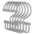 Amazer Chrome Shower Curtain Hooks, 12PCS Minimalist Simple Double Shower Curtain Rings, Rust-Resistant Metal Shower Hooks, Cylinders Shower Rings for Bathroom Shower Rods Curtains - color: Chrome, style: Cylinders - Double Hooks