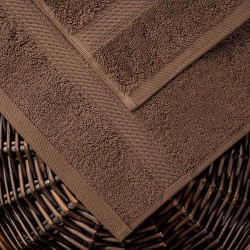 Superior Egyptian Cotton Ultra Plush & Absorbent, 10 Piece Set, Chocolate | Quick Dry, Soft Luxury Towel Set, Bath Essentials, Guest Bath, Spa, 2 Bath, 4 Hand, 4 Face Towels, Madeline Towels - color: Chocolate, size: 10-Piece Towel Set