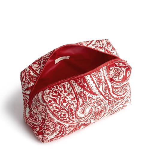 Vera Bradley Premium Cotton Large Cosmetic Makeup Bag - color: Paisley Key