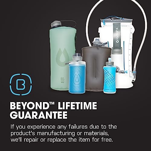 HydraPak Flux - Collapsible Backpacking Water Bottle (750ml, 1L, 1.5L) - BPA Free, Ultra Light, Spill-Proof Twist Cap - color: Sutro Green, style: 1L/32oz